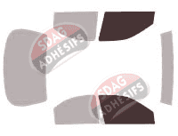Gabarit vitrage - kit vitres avant - Ford Contour Berline 4 portes (1994 - 2001)