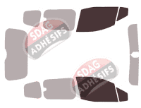 Gabarit vitrage - kit vitres avant - Ford Courier (1) Tourneo 5 portes (2014 - 2023) Gabarit vitrage - kit vitres avant - Ford Courier (1) Tourneo 5 portes (2014 - 2023)