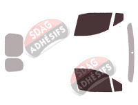Gabarit vitrage - kit vitres avant - Ford Courier (1) Utilitaire 5 portes (depuis 2014)