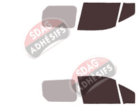 Gabarit vitrage - kit vitres avant - Ford Connect (2) Court Utilitaire 4/5/6 portes (2014 - 2024)