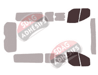 Gabarit vitrage - kit vitres avant - Ford Custom Transit (1) Long 4 portes (2014 - 2023) Gabarit vitrage - kit vitres avant - Ford Custom Transit (1) Long 4 portes (2014 - 2023)