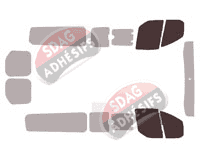 Gabarit vitrage - kit vitres avant - Ford Custom Transit (1) Long 6 portes (2014 - 2023) Gabarit vitrage - kit vitres avant - Ford Custom Transit (1) Long 6 portes (2014 - 2023)