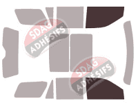 Gabarit vitrage - kit vitres avant - Ford Expedition (4) Court 5 portes (2017 - 2024)