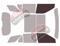 Gabarit vitrage - kit vitres avant - Ford Explorer (6) 5 portes (depuis 2019)