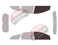 Gabarit vitrage - kit vitres avant - Ford Focus (3) SW Break 5 portes (2011 - 2019)