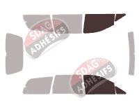 Gabarit vitrage - kit vitres avant - Seat Alhambra (1) 5 portes (2001 - 2009)