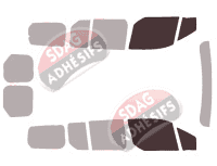 Gabarit vitrage - kit vitres avant - Ford Grand Tourneo (2) Connect 6 portes (2014 - 2024)