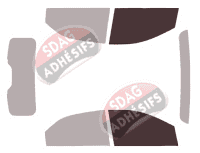 Gabarit vitrage - kit vitres avant - Ford Ka (3) + 5 portes (2016 - 2019)