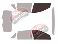 Gabarit vitrage - kit vitres avant - Ford Kuga (3) 5 portes (depuis 2020)