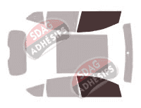 Gabarit vitrage - kit vitres avant - Ford Kuga (1) 5 portes (2008 - 2013)