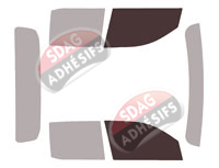 Gabarit vitrage - kit vitres avant - Ford Maverick (4) Pick-up 4 portes (depuis 2022)