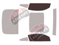 Gabarit vitrage - kit vitres avant - Ford Mustang (5) Coupe 2 portes (2004 - 2009)