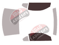 Gabarit vitrage - kit vitres avant - Ford Mustang (4) Mach Coupe 3 portes (2003 - 2005)