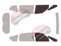 Gabarit vitrage - kit vitres avant - Ford S-Max (1) 5 portes (2010 - 2015)