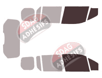 Gabarit vitrage - kit vitres avant - Ford Tourneo (2) Connect 5 portes (2014 - 2024)
