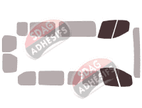 Gabarit vitrage - kit vitres avant - Ford Transit (5) 350 XLT 6 portes (depuis 2014)
