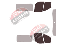 Gabarit vitrage - kit vitres avant - Ford Custom Transit (1) Utilitaire 4/5 portes (2014 - 2023) Gabarit vitrage - kit vitres avant - Ford Custom Transit (1) Utilitaire 4/5 portes (2014 - 2023)