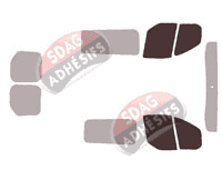 Gabarit vitrage - kit vitres avant - Ford Custom Transit (1) Utilitaire 4/5 portes (2014 - 2023) Gabarit vitrage - kit vitres avant - Ford Custom Transit (1) Utilitaire 4/5 portes (2014 - 2023)