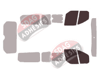 Gabarit vitrage - kit vitres avant - Ford Tourneo (1) Custom Court 5 portes (depuis 2013)