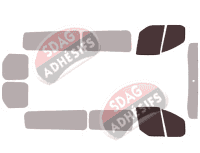 Gabarit vitrage - kit vitres avant - Ford Custom Transit (1) LONG 5 portes (2014 - 2023) Gabarit vitrage - kit vitres avant - Ford Custom Transit (1) LONG 5 portes (2014 - 2023)