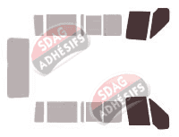 Gabarit vitrage - kit vitres avant - Ford Transit (4) Court 4 portes (2000 - 2013)