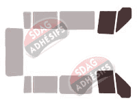 Gabarit vitrage - kit vitres avant - Ford Transit (4) Court 4 portes (2000 - 2013)
