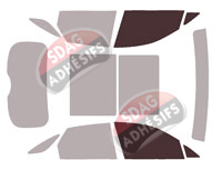 Gabarit vitrage - kit vitres avant - Genesis GV70 (1) 5 portes (depuis 2021)