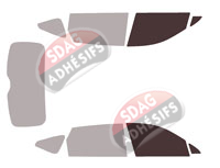 Gabarit vitrage - kit vitres avant - Genesis GV80 (1) 5 portes (depuis 2021)