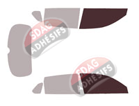 Gabarit vitrage - kit vitres avant - Honda HR-V (3) 5 portes (depuis 2022)