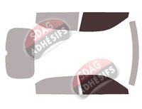 Gabarit vitrage - kit vitres avant - Honda HR-V (3) 5 portes (depuis 2022)