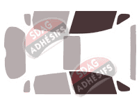 Gabarit vitrage - kit vitres avant - Honda Fit (3) 5 portes (2013 - 2020)