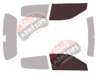 Gabarit vitrage - kit vitres avant - Honda Civic (5) 3 portes (1991 - 1995) Gabarit vitrage - kit vitres avant - Honda Civic (5) 3 portes (1991 - 1995)