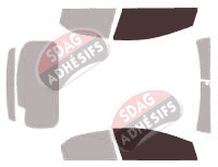 Gabarit vitrage - kit vitres avant - Honda Civic (9) 5 portes (2012 - 2015) Gabarit vitrage - kit vitres avant - Honda Civic (9) 5 portes (2012 - 2015)