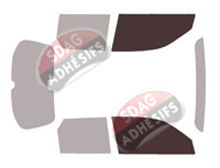 Gabarit vitrage - kit vitres avant - Honda e (1) 5 portes (depuis 2020)