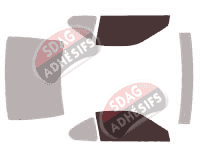 Gabarit vitrage - kit vitres avant - Honda Prelude (4) Coupe 2 portes (1992 - 1996) Gabarit vitrage - kit vitres avant - Honda Prelude (4) Coupe 2 portes (1992 - 1996)