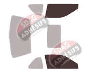 Gabarit vitrage - kit vitres avant - Honda Prelude (5) Coupe 2 portes (1997 - 2004) Gabarit vitrage - kit vitres avant - Honda Prelude (5) Coupe 2 portes (1997 - 2004)