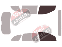 Gabarit vitrage - kit vitres avant - Hyundai Santa Fe (3) LWB - Long 5 portes (2013 - 2018)