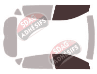 Gabarit vitrage - kit vitres avant - Hyundai Accent (4) 5 portes (2011 - 2018)