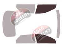 Gabarit vitrage - kit vitres avant - Hyundai Ioniq 5 (1) 5 N 5 portes (depuis 2023) Gabarit vitrage - kit vitres avant - Hyundai Ioniq 5 (1) 5 N 5 portes (depuis 2023)