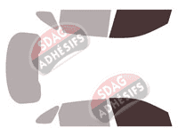 Gabarit vitrage - kit vitres avant - Hyundai Nexo (1) 5 portes (depuis 2019)