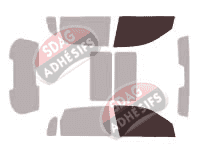 Gabarit vitrage - kit vitres avant - Hyundai Tucson (1) 5 portes (2004 - 2010)