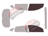 Gabarit vitrage - kit vitres avant - Hyundai Tucson (3) 5 portes (2015 - 2020)