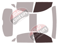 Gabarit vitrage - kit vitres avant - Infiniti QX (1) 70 5 portes (2014 - 2022)