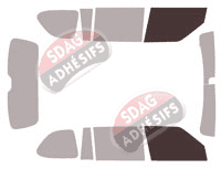 Gabarit vitrage - kit vitres avant - Infiniti QX (1) 80 5 portes (2014 - 2018)