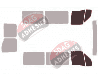 Gabarit vitrage - kit vitres avant - Iveco Daily (3) Court 5 portes (1999 - 2014)