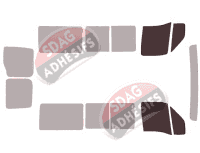 Gabarit vitrage - kit vitres avant - Iveco Daily (3) Court 5 portes (1999 - 2014)