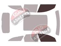 Gabarit vitrage - kit vitres avant - Jaguar XF (2) Sportbrake Break 5 portes (depuis 2018)