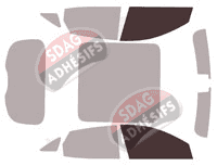 Gabarit vitrage - kit vitres avant - Jaguar E-pace (1) 5 portes (depuis 2018)