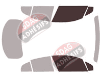 Gabarit vitrage - kit vitres avant - Jaguar I-pace (1) 5 portes (depuis 2018)