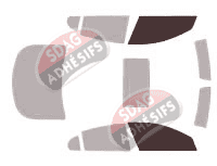 Gabarit vitrage - kit vitres avant - Jaguar XF (1) Berline 4 portes (2008 - 2016)